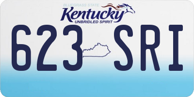 KY license plate 623SRI
