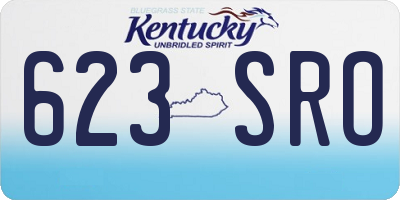 KY license plate 623SRO