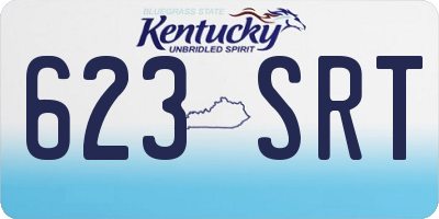 KY license plate 623SRT