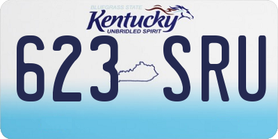 KY license plate 623SRU
