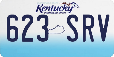 KY license plate 623SRV