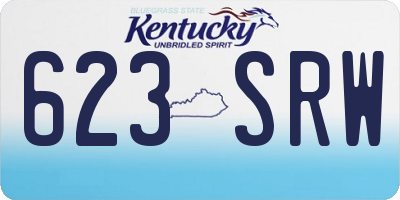 KY license plate 623SRW