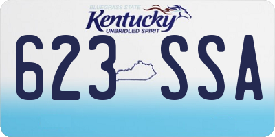 KY license plate 623SSA