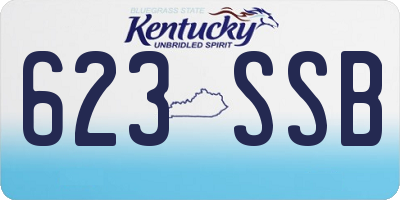 KY license plate 623SSB