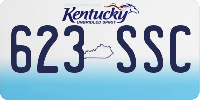 KY license plate 623SSC