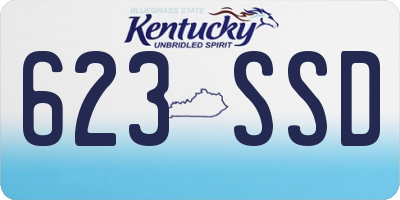 KY license plate 623SSD