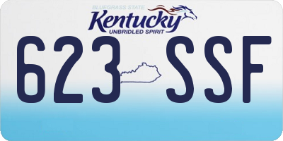 KY license plate 623SSF