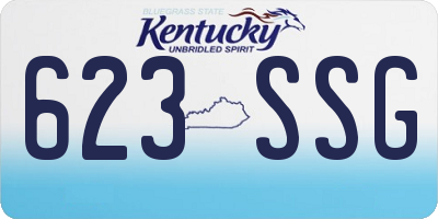KY license plate 623SSG