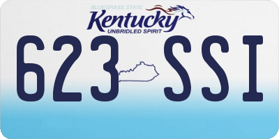 KY license plate 623SSI