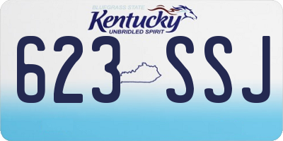 KY license plate 623SSJ