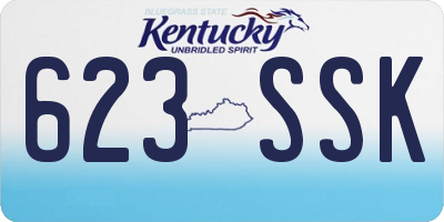 KY license plate 623SSK