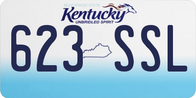 KY license plate 623SSL