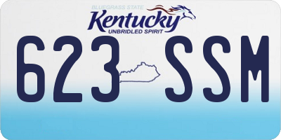 KY license plate 623SSM