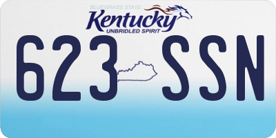 KY license plate 623SSN
