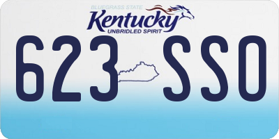 KY license plate 623SSO