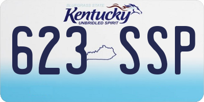 KY license plate 623SSP