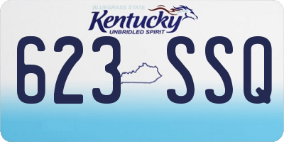 KY license plate 623SSQ