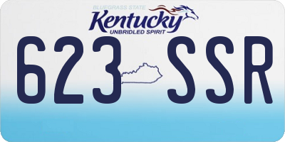 KY license plate 623SSR