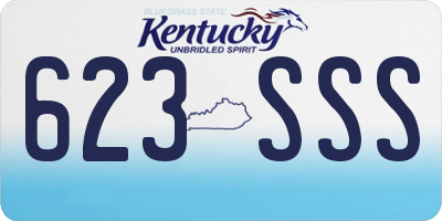 KY license plate 623SSS