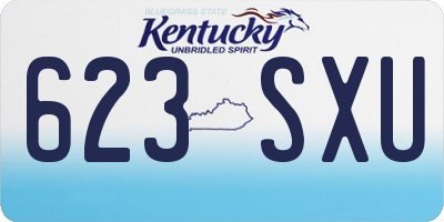 KY license plate 623SXU
