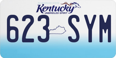 KY license plate 623SYM