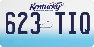 KY license plate 623TIQ
