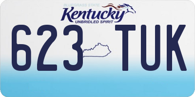 KY license plate 623TUK
