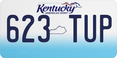 KY license plate 623TUP