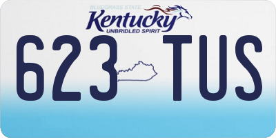 KY license plate 623TUS