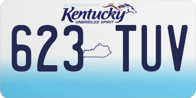 KY license plate 623TUV