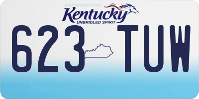 KY license plate 623TUW