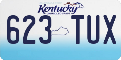 KY license plate 623TUX