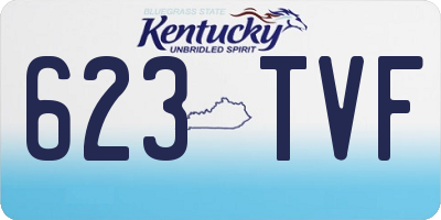 KY license plate 623TVF