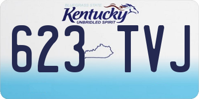 KY license plate 623TVJ