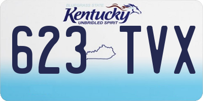 KY license plate 623TVX