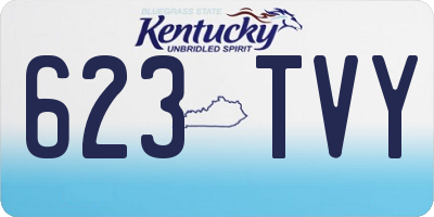 KY license plate 623TVY