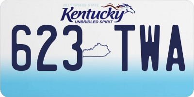 KY license plate 623TWA