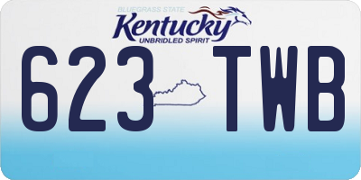 KY license plate 623TWB