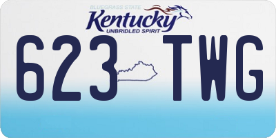 KY license plate 623TWG