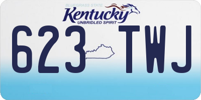 KY license plate 623TWJ