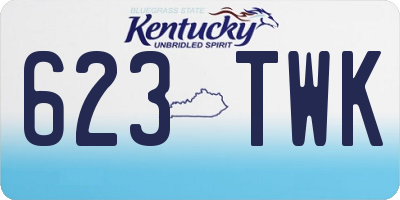 KY license plate 623TWK