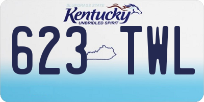 KY license plate 623TWL