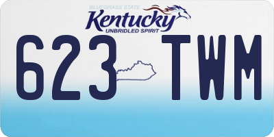 KY license plate 623TWM