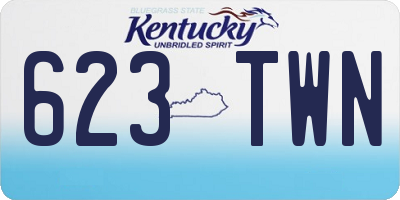 KY license plate 623TWN