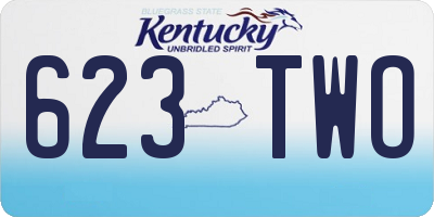KY license plate 623TWO