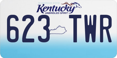 KY license plate 623TWR