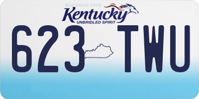 KY license plate 623TWU