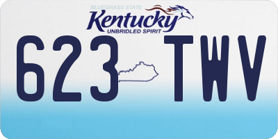 KY license plate 623TWV