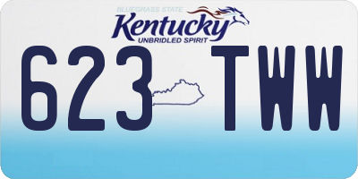 KY license plate 623TWW