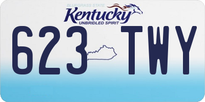 KY license plate 623TWY